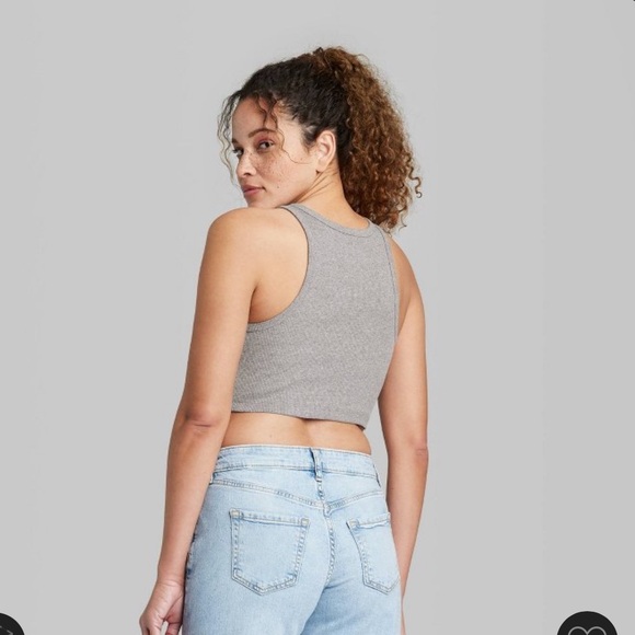 Cropped Ribbed Tank - Picture 2 of 5
